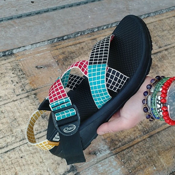Chaco x Topo designs sandals mega Z/ Cloud colorful strap waterproof hiking - Picture 3 of 11